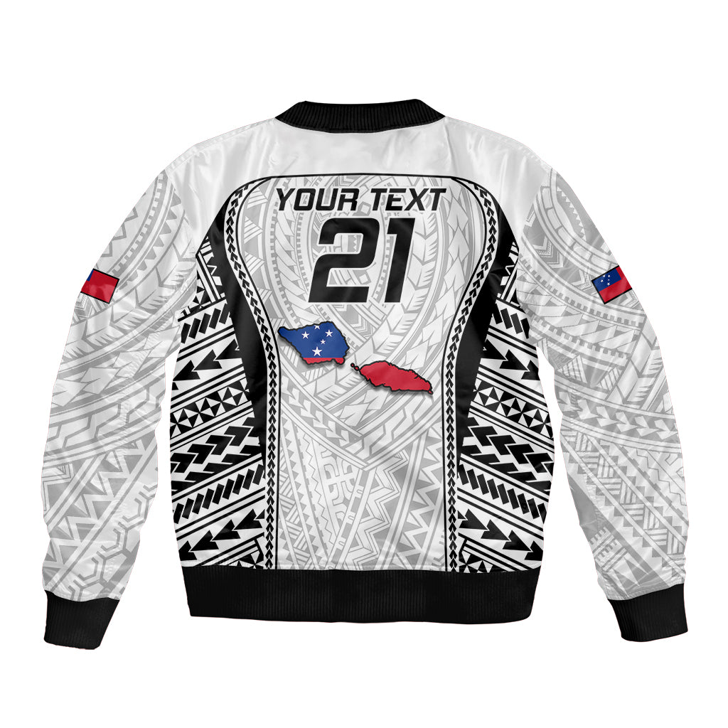 Custom Samoa Rugby Sleeve Zip Bomber Jacket Go Champions World Cup 2023 Polynesian Unique LT9 - Polynesian Pride