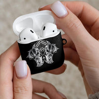 Aotearoa Kowhaiwhai Poutama Black Motif AirPods Case