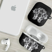 Aotearoa Kowhaiwhai Poutama Black Motif AirPods Case