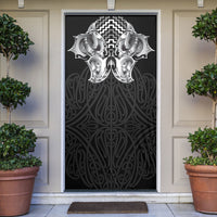 Aotearoa Kowhaiwhai Poutama Black Motif Door Cover