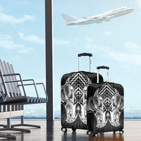Aotearoa Kowhaiwhai Poutama Black Motif Luggage Cover