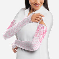 Aotearoa Kowhaiwhai Poutama Pink Motif Arm Sleeves