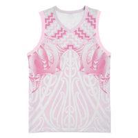Aotearoa Kowhaiwhai Poutama Pink Motif Basketball Jersey