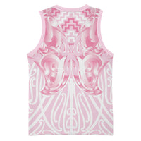 Aotearoa Kowhaiwhai Poutama Pink Motif Basketball Jersey