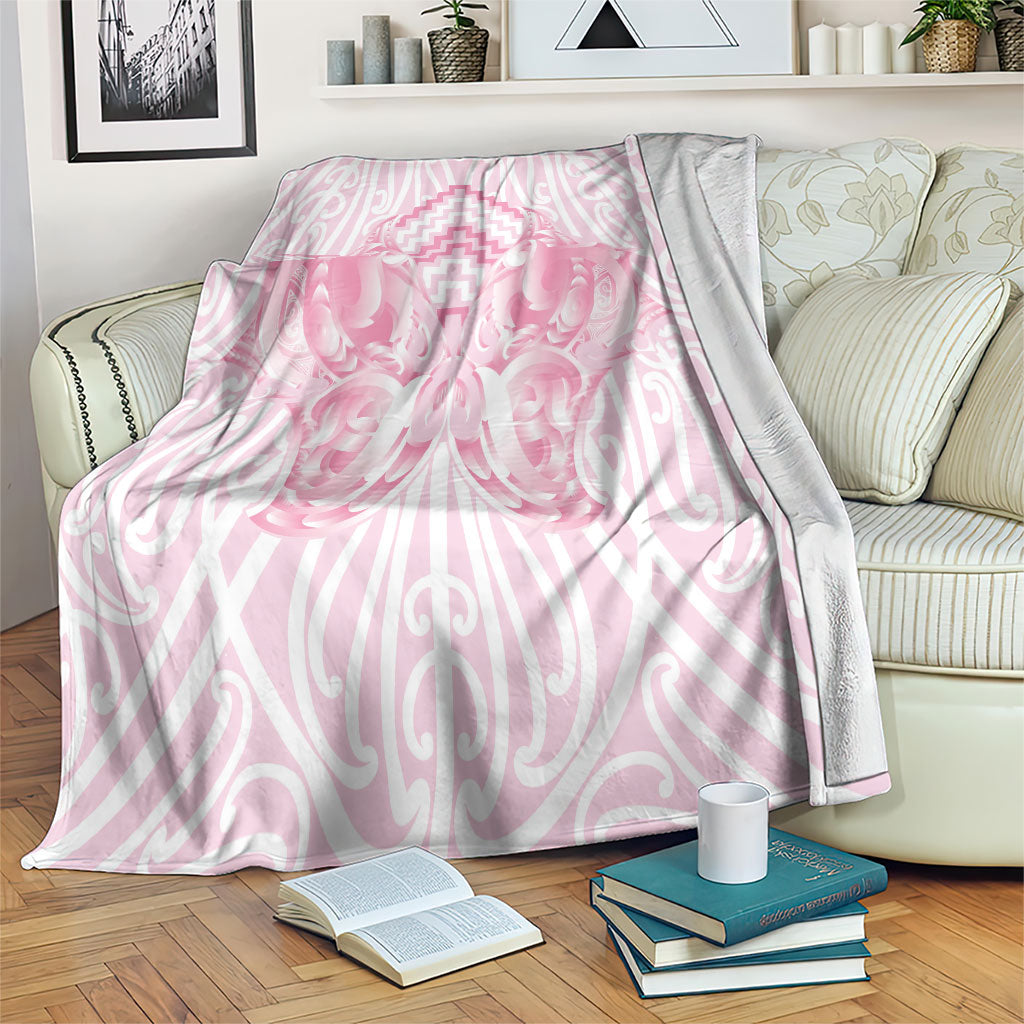 Aotearoa Kowhaiwhai Poutama Pink Motif Blanket