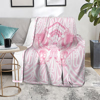 Aotearoa Kowhaiwhai Poutama Pink Motif Blanket