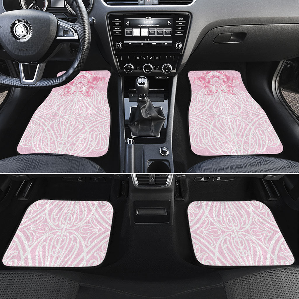Aotearoa Kowhaiwhai Poutama Pink Motif Car Mats