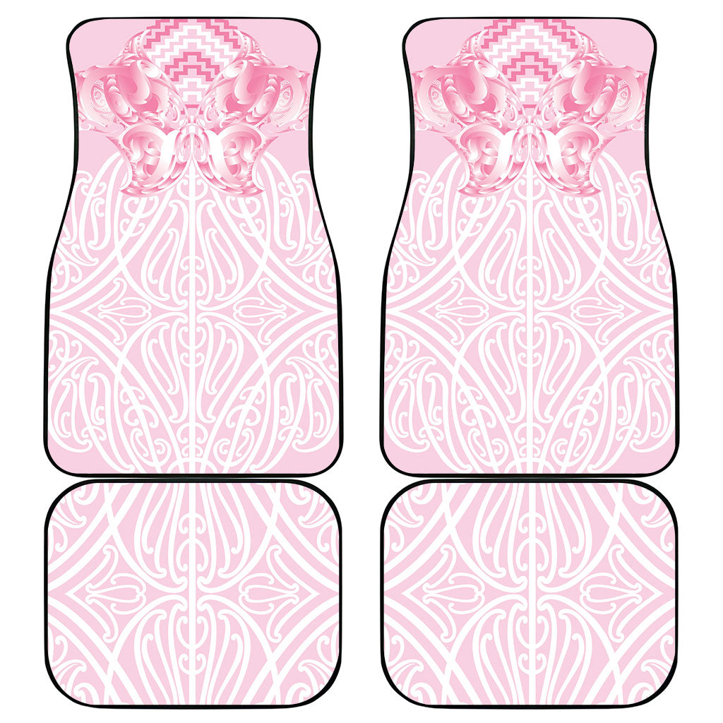 Aotearoa Kowhaiwhai Poutama Pink Motif Car Mats