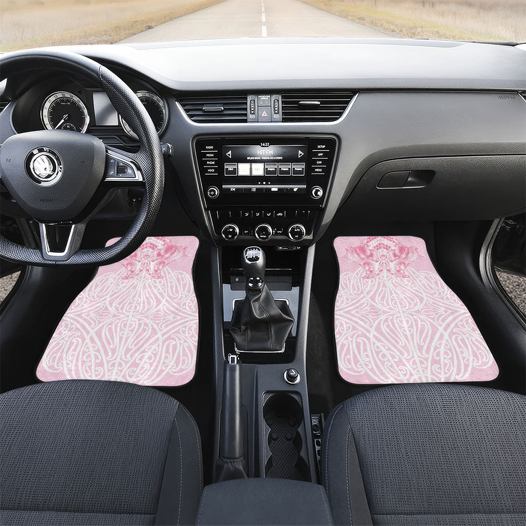 Aotearoa Kowhaiwhai Poutama Pink Motif Car Mats
