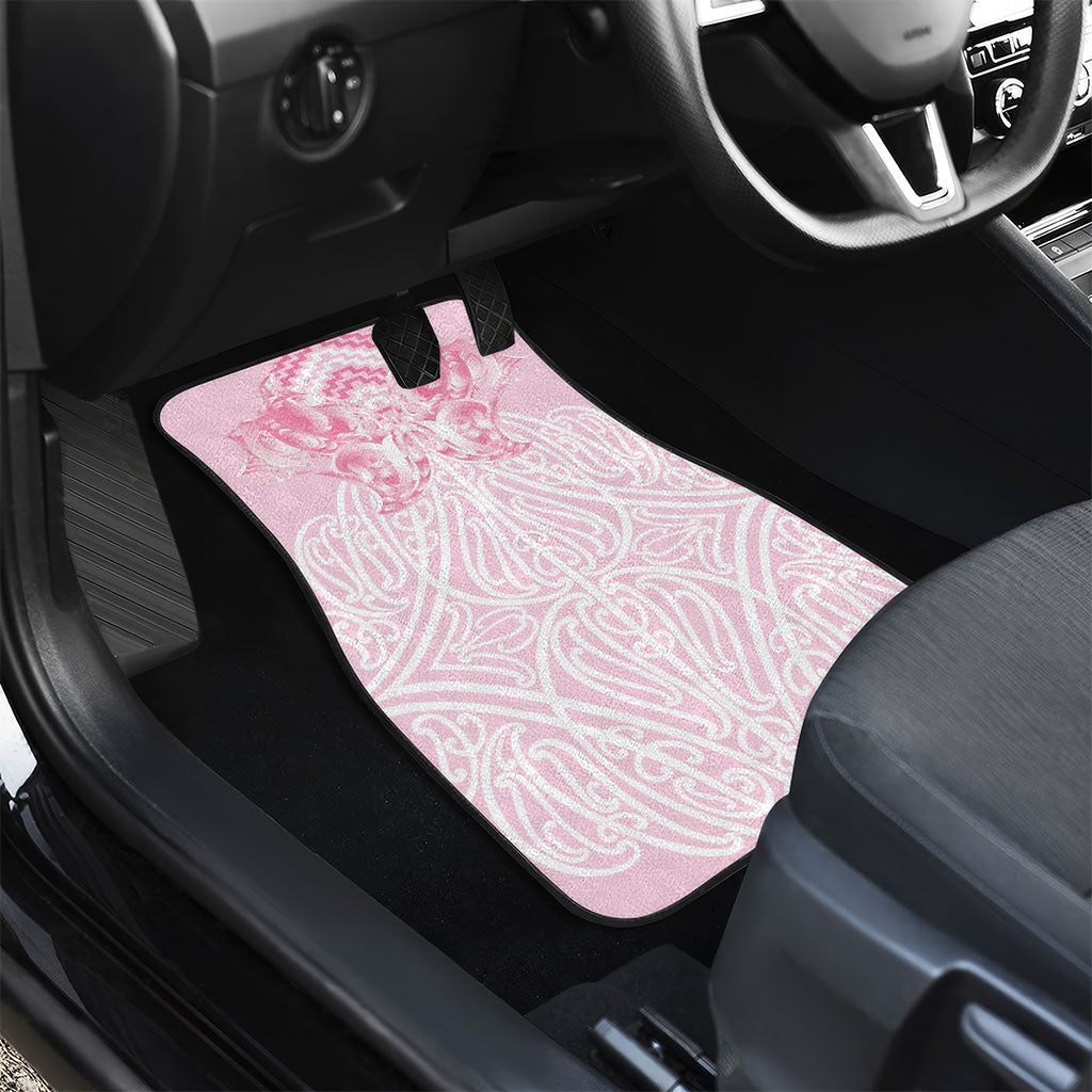 Aotearoa Kowhaiwhai Poutama Pink Motif Car Mats
