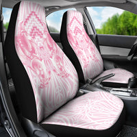 Aotearoa Kowhaiwhai Poutama Pink Motif Car Seat Cover LT9 - Polynesian Pride