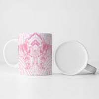 Aotearoa Kowhaiwhai Poutama Pink Motif Ceramic Mug