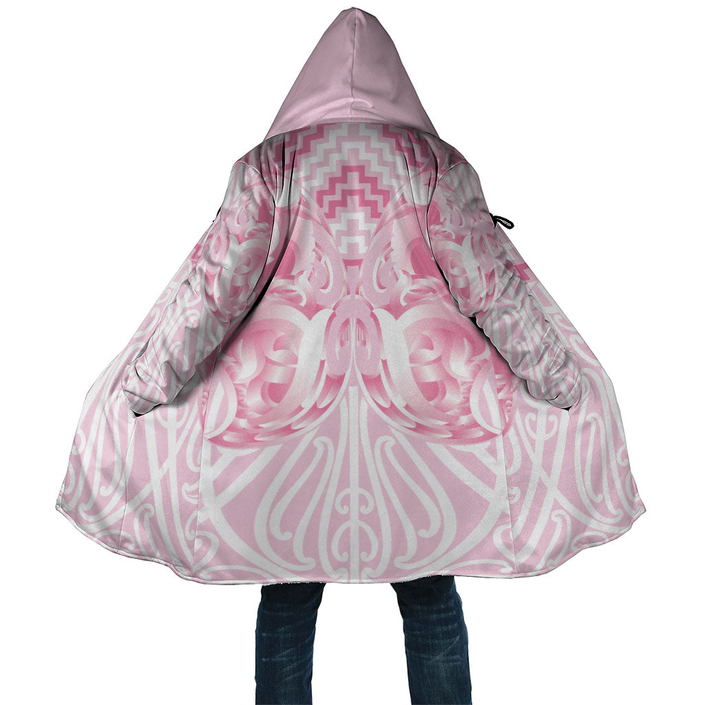 Aotearoa Kowhaiwhai Poutama Pink Motif Cloak LT9 Unisex Pink - Polynesian Pride