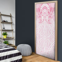 Aotearoa Kowhaiwhai Poutama Pink Motif Door Cover LT9 - Polynesian Pride