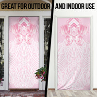 Aotearoa Kowhaiwhai Poutama Pink Motif Door Cover LT9 - Polynesian Pride