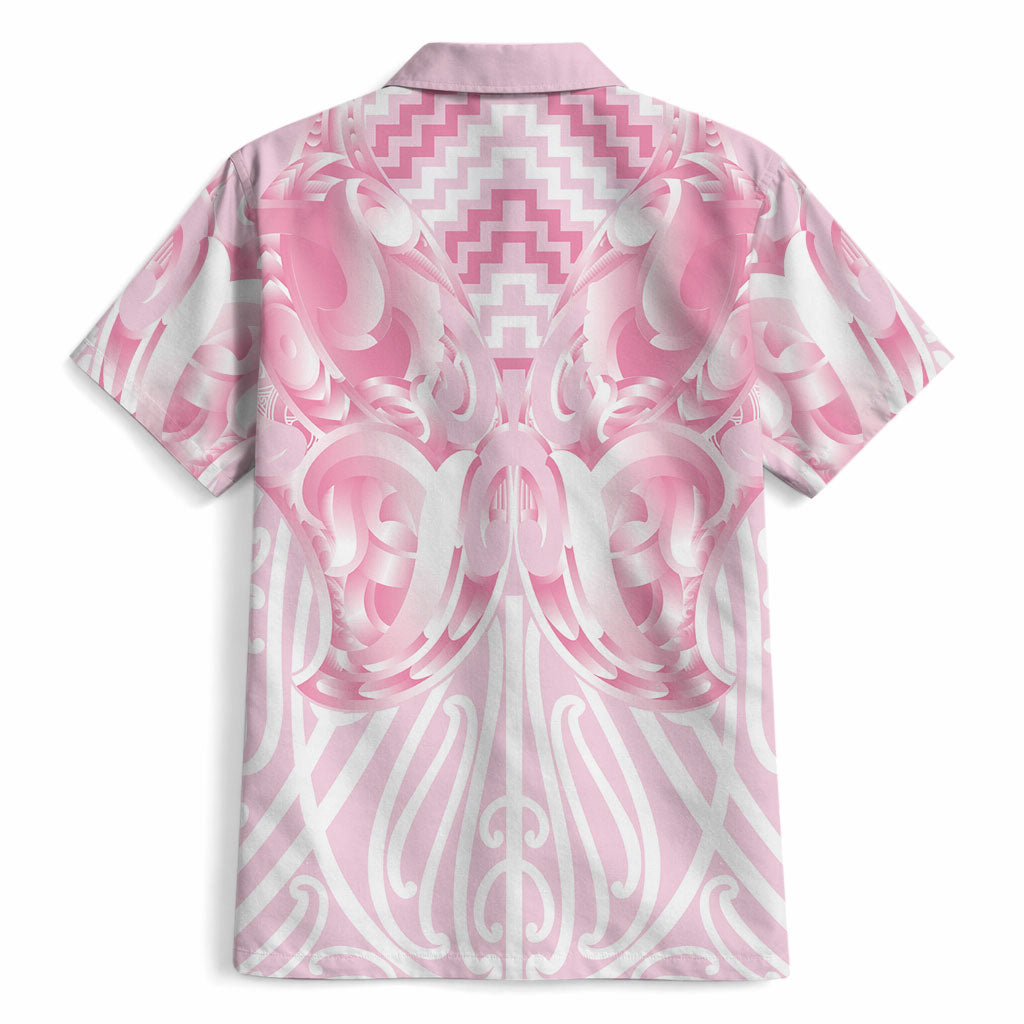 Aotearoa Kowhaiwhai Poutama Pink Motif Hawaiian Shirt LT9 - Polynesian Pride