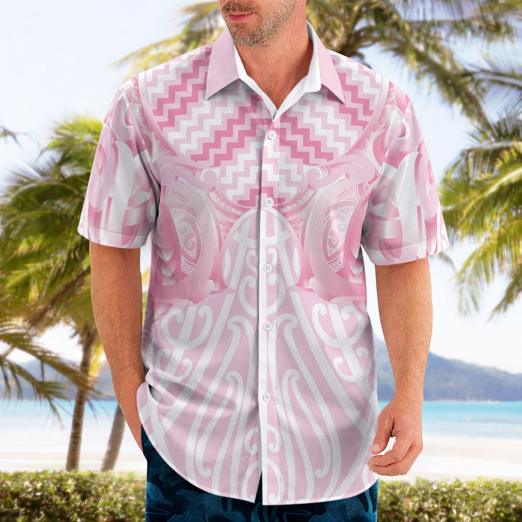 Aotearoa Kowhaiwhai Poutama Pink Motif Hawaiian Shirt LT9 - Polynesian Pride