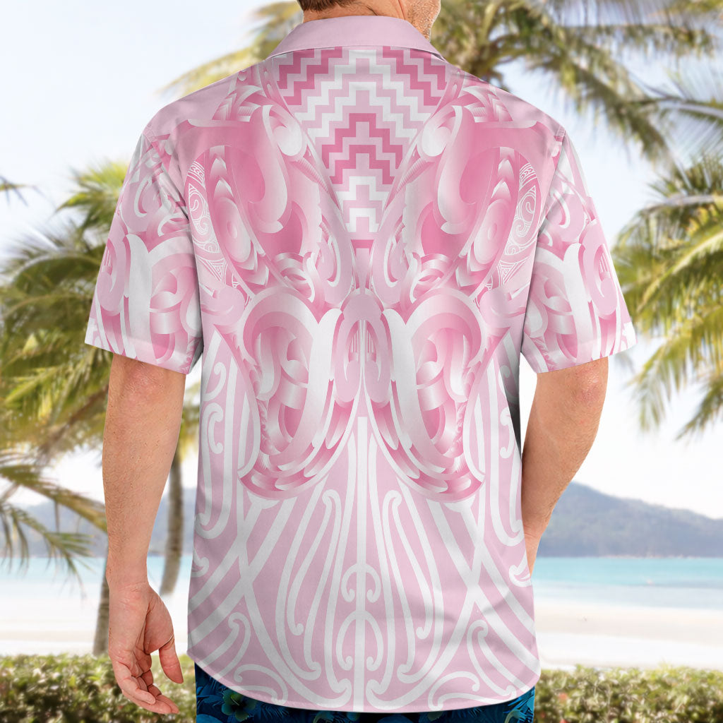 Aotearoa Kowhaiwhai Poutama Pink Motif Hawaiian Shirt LT9 - Polynesian Pride
