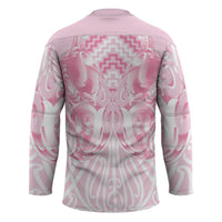 Aotearoa Kowhaiwhai Poutama Pink Motif Hockey Jersey LT9 - Polynesian Pride
