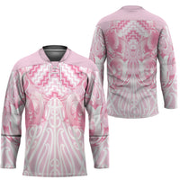 Aotearoa Kowhaiwhai Poutama Pink Motif Hockey Jersey LT9 - Polynesian Pride