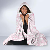 Aotearoa Kowhaiwhai Poutama Pink Motif Hooded Blanket LT9 - Polynesian Pride