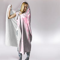 Aotearoa Kowhaiwhai Poutama Pink Motif Hooded Blanket LT9 - Polynesian Pride