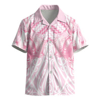 Aotearoa Kowhaiwhai Poutama Pink Motif Kid Hawaiian Shirt LT9 - Polynesian Pride