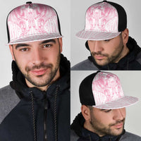 Aotearoa Kowhaiwhai Poutama Pink Motif Mesh Trucker Cap