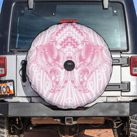 Aotearoa Kowhaiwhai Poutama Pink Motif Spare Tire Cover LT9 Pink - Polynesian Pride