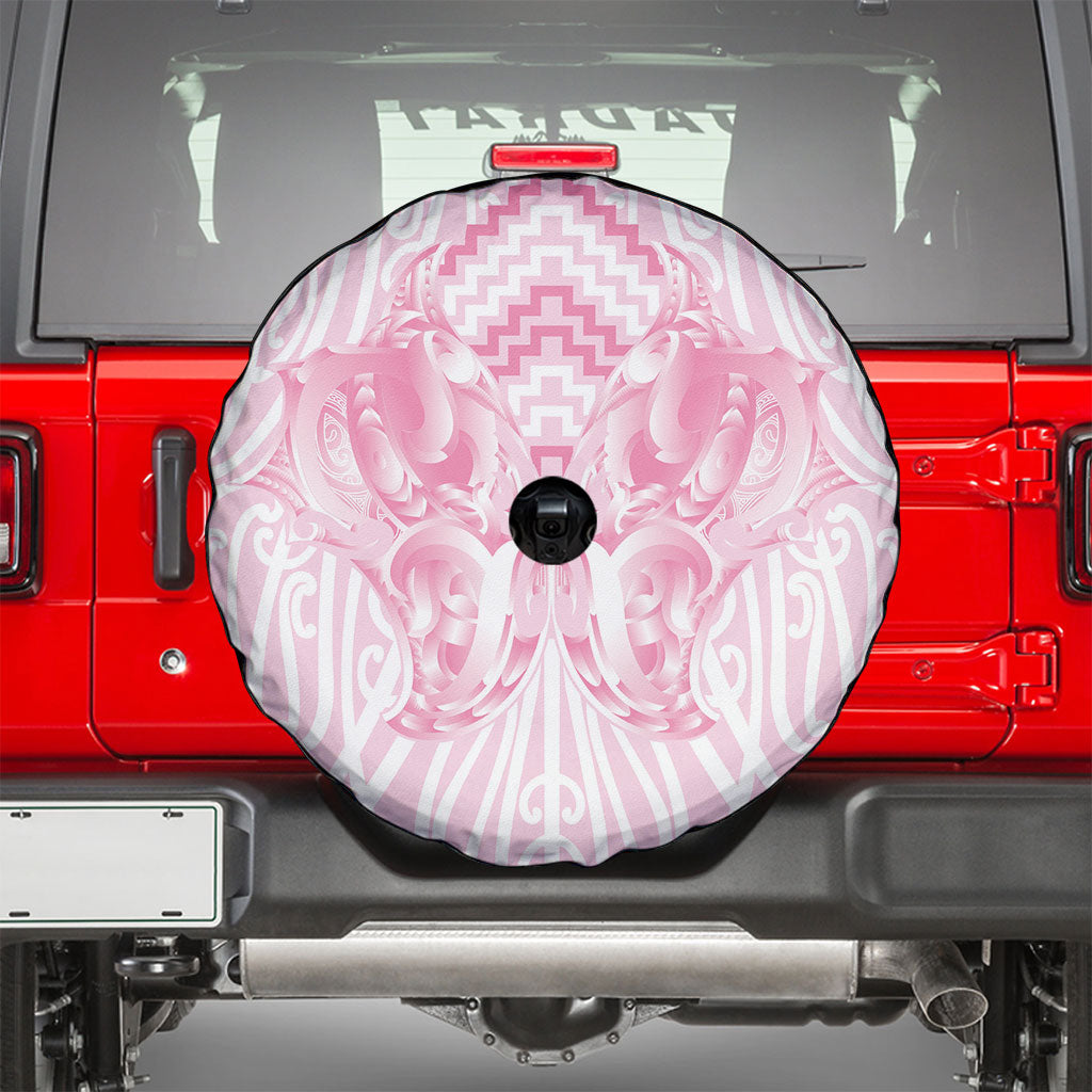 Aotearoa Kowhaiwhai Poutama Pink Motif Spare Tire Cover LT9 - Polynesian Pride