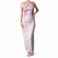 Aotearoa Kowhaiwhai Poutama Pink Motif Tank Maxi Dress LT9 Women Pink - Polynesian Pride