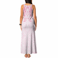 Aotearoa Kowhaiwhai Poutama Pink Motif Tank Maxi Dress LT9 - Polynesian Pride