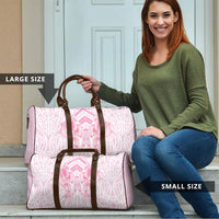 Aotearoa Kowhaiwhai Poutama Pink Motif Travel Bag LT9 - Polynesian Pride
