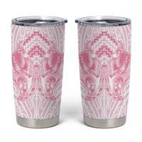 Aotearoa Kowhaiwhai Poutama Pink Motif Tumbler Cup LT9 Pink - Polynesian Pride