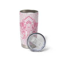 Aotearoa Kowhaiwhai Poutama Pink Motif Tumbler Cup LT9 - Polynesian Pride