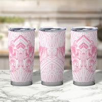 Aotearoa Kowhaiwhai Poutama Pink Motif Tumbler Cup LT9 - Polynesian Pride