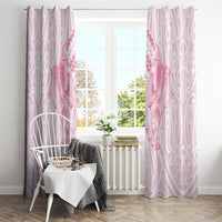 Aotearoa Kowhaiwhai Poutama Pink Motif Window Curtain