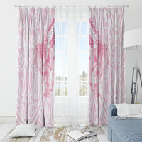 Aotearoa Kowhaiwhai Poutama Pink Motif Window Curtain