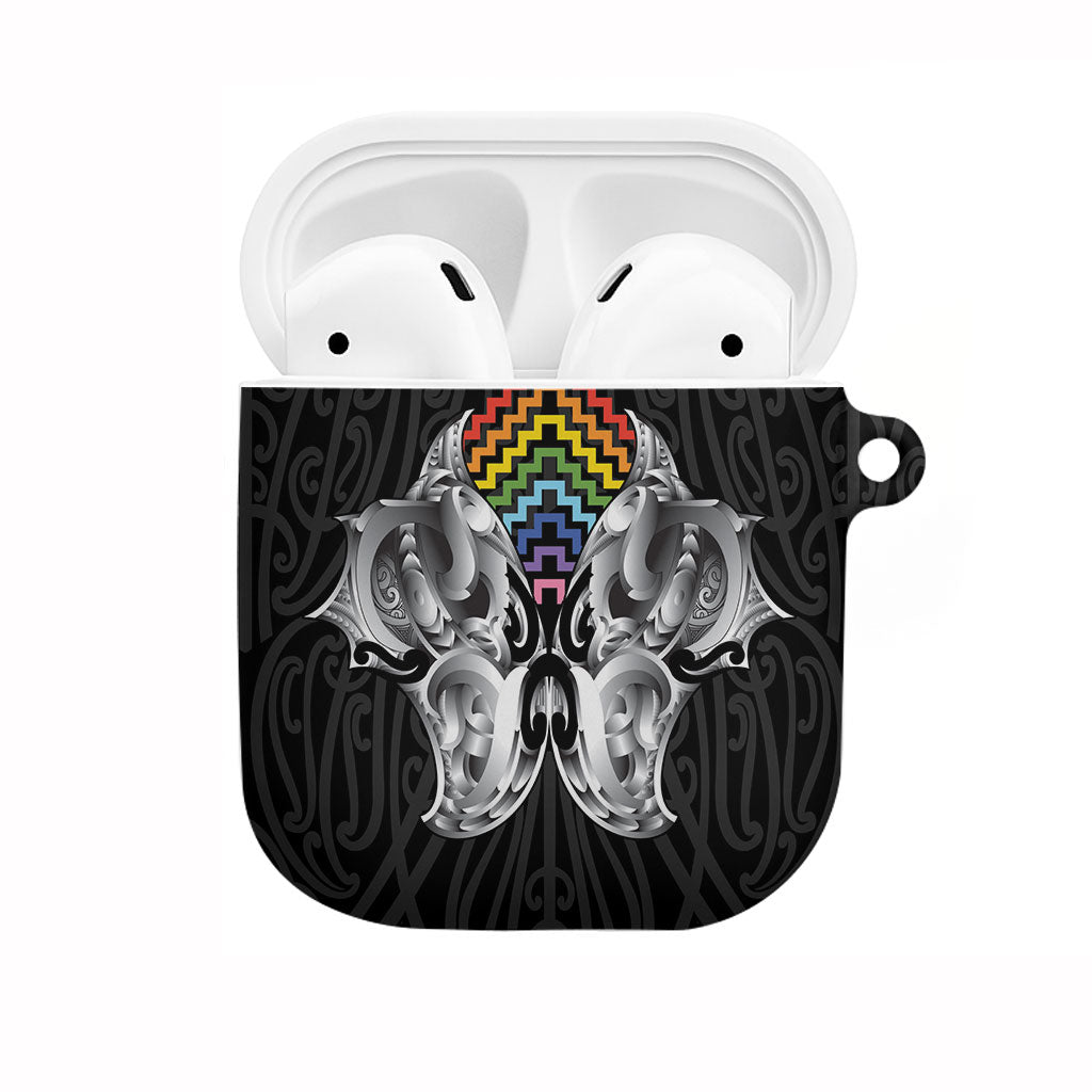Aotearoa Kowhaiwhai Poutama Rainbow Motif AirPods Case