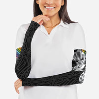 Aotearoa Kowhaiwhai Poutama Rainbow Motif Arm Sleeves