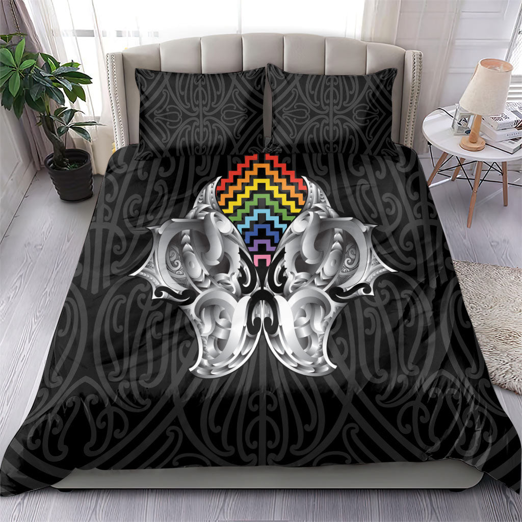 Aotearoa Kowhaiwhai Poutama Rainbow Motif Bedding Set