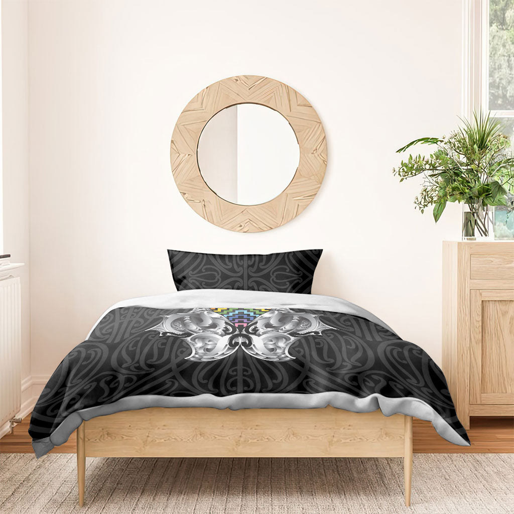 Aotearoa Kowhaiwhai Poutama Rainbow Motif Bedding Set