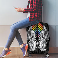 Aotearoa Kowhaiwhai Poutama Rainbow Motif Luggage Cover