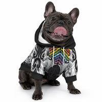 Aotearoa Kowhaiwhai Poutama Rainbow Motif Pet Hoodie
