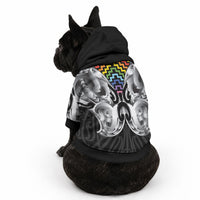 Aotearoa Kowhaiwhai Poutama Rainbow Motif Pet Hoodie
