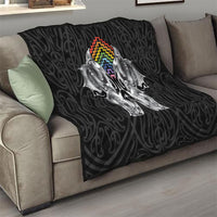 Aotearoa Kowhaiwhai Poutama Rainbow Motif Quilt