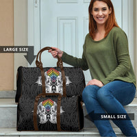 Aotearoa Kowhaiwhai Poutama Rainbow Motif Travel Bag
