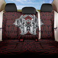 Aotearoa Kowhaiwhai Poutama Red Motif Back Car Seat Cover