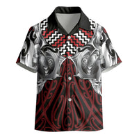 Aotearoa Kowhaiwhai Poutama Red Motif Kid Hawaiian Shirt LT9 - Polynesian Pride