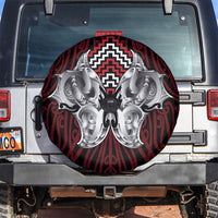 Aotearoa Kowhaiwhai Poutama Red Motif Spare Tire Cover